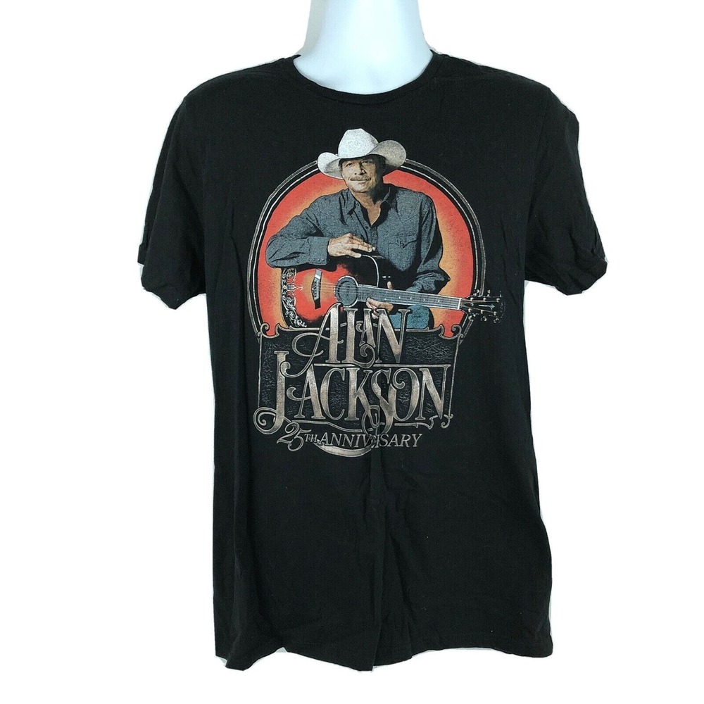 Alan‎ Jackson 25th Anniversary Concert Tour T-Shirt Size Large Country Music